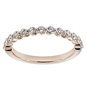 Henri Daussi Two Prong Diamond Band