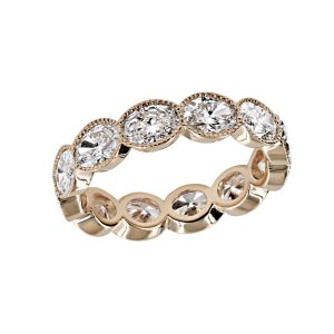 TWO by London 18k Pink Gold Oval Diamond Eternity Band