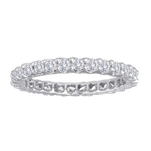 TWO by London Round Diamond U Prong Eternity Band