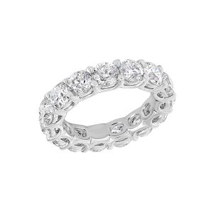 TWO by London 18K White Gold Round Diamond Shared Prong Eternity Band