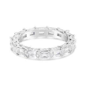 Tacori Platinum Emerald Cut Diamond Triple Cut Eternity Band