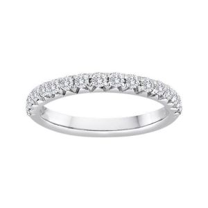 TWO By London Platinum Diamond Fishtail Wedding Band