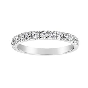 Henri Daussi 14k White Gold 13 Diamond Band