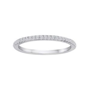 TWO By London 14k White Gold Pave Diamond Split Prong Band