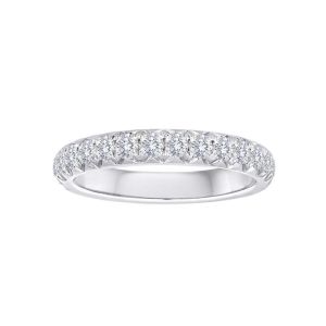 TWO By London 14k White Gold Pave Diamond Fishtail Band