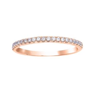 TWO By London 14k Rose Gold Diamond Halfway Wedding Band