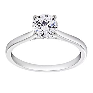 TWO by London Round Diamond Solitaire Four Prong Engagement Ring