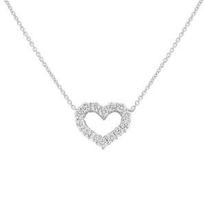 TWO by London 18k Small Diamond Heart Pendant Necklace