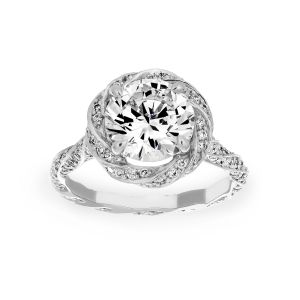 Michael B. Twist Halo Infinity Engagement Ring