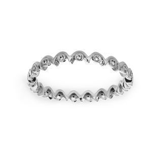 Michael B. Quintessa Squiggle Sideband Diamond Eternity Band