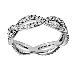 Henri Daussi Crossover Diamond Eternity Band